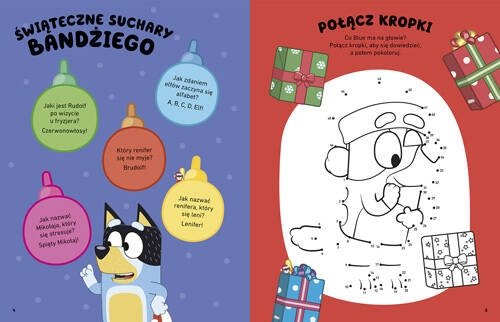 Bluey. Hura, idą święta! Zabawy i zadania Naklejki
