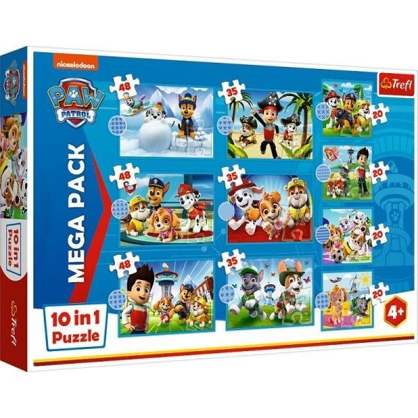 Puzzle Psi Patrol 10 Układanek 329 el.Niezawodna drużyna 10w1
