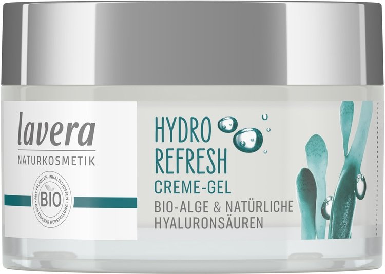 Lavera HYDRO REFRESH Kremowy żel do twarzy na dzień z bio-algami i kwasem hialuronowym
