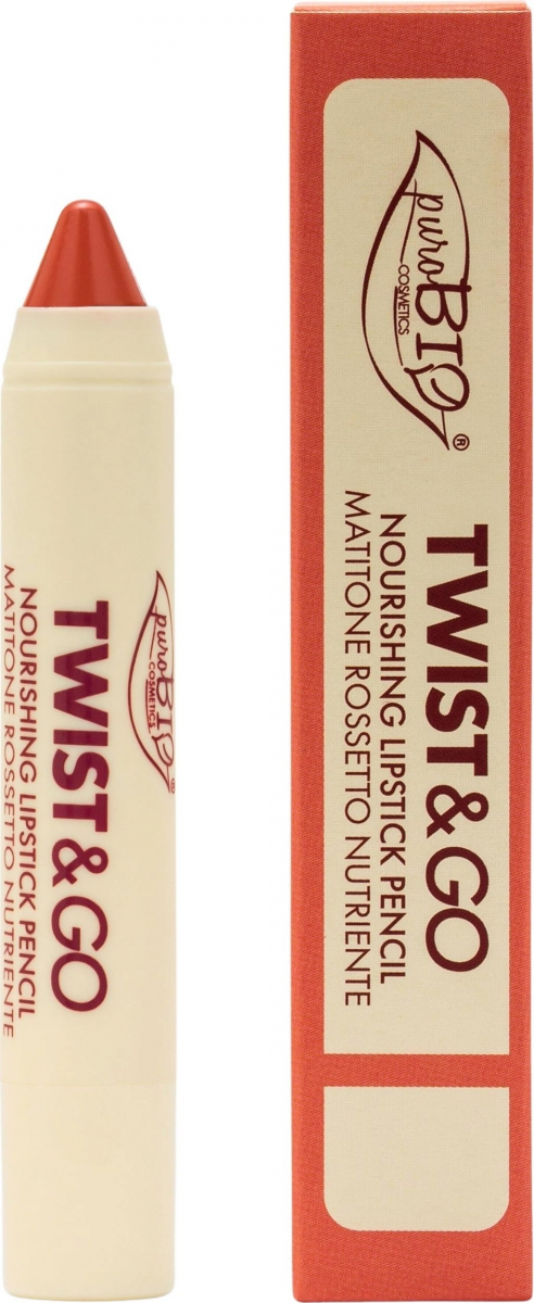 puroBio Odżywcza pomadka w kredce Twist &amp; Go PEACH NUDE 502