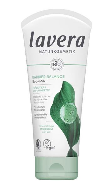 Lavera BARRIER BALANCE Mleczko do ciała z prebiotykami i bio-zieloną herbatą