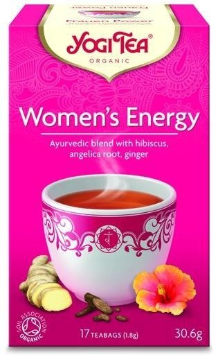 YOGI TEA Herbata ENERGIA Dla Kobiety z hibiskusem, korzeniem dzięgla i imbirem (Women's Energy)
