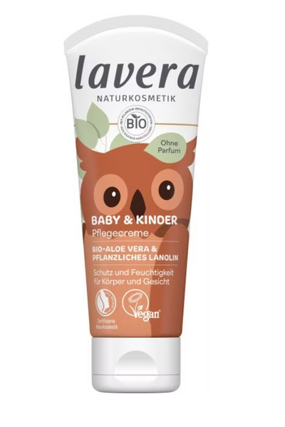 Lavera BABY &amp; KINDER Krem do ciała i twarzy z bio-aloesem i roślinną lanoliną