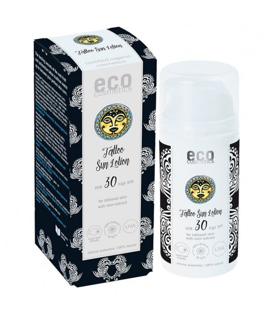 Eco cosmetics  Emulsja na słońce SPF 30 dla skóry z tatuażami z ekstraktem z noni