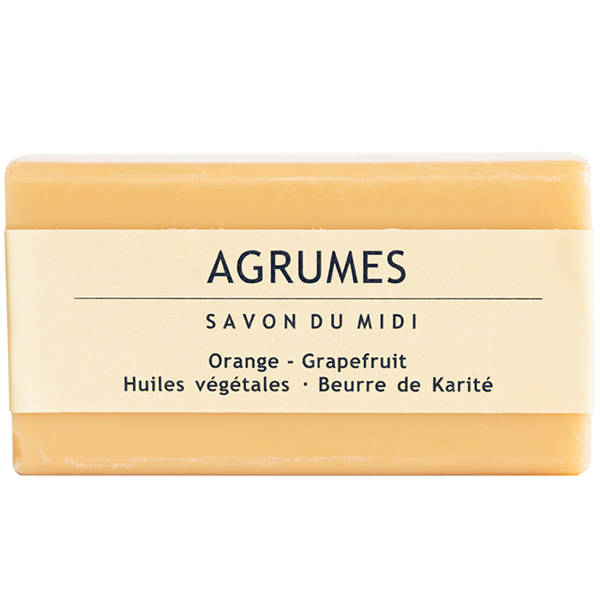 SAVON DU MIDI Mydło z masłem shea AGRUMES (Pomarańcza &amp; Grapefruit)