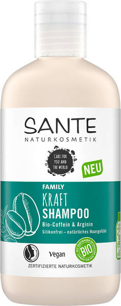 Sante Naturkosmetik FAMILY Szampon wzmacniający z bio-kofeiną i argininą 