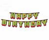 Girlanda papierowa Happy Birthday -Game On 160cm