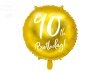 Balon foliowy okrągły złoty 90-te urodziny 45cm