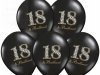 Balony 14 cali pastel czarne 18 & brilliant -1sz