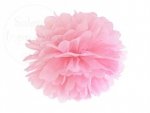 Pompon bibułowy jasno różowy 35cm 1szt