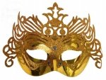 Maska karnawałowa złota z ornamentem
