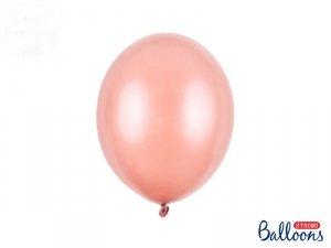 Balony 27 cm metalik różowe złoto - 50szt