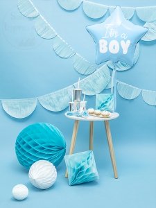 Balon foliowy gwiazdka niebieska It`s a boy