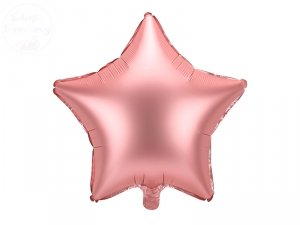 Balon foliowy Gwiazdka różowe złoto matowa 48 cm