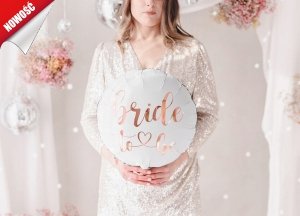 Balon foliowy Bride to Be biały + rózowe złoto