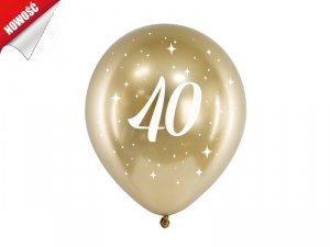 Balony Glossy złote 30 cm 40 - stka