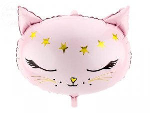 Balon foliowy różowy Kotek