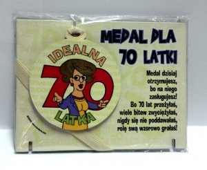 Medal podstawka dla  70-latki