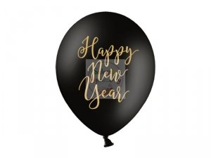 Balony Happy New Year pastelowe 1szt