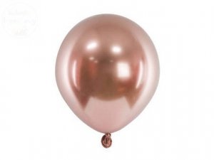 Balon Glossy 12 cm rózowe złoto 10szt