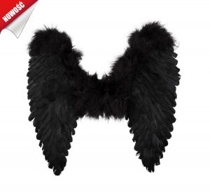 Skrzydła anioła - czarne 50x50 cm