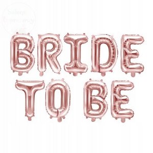 Balony foliowe Bride to be różowe złoto