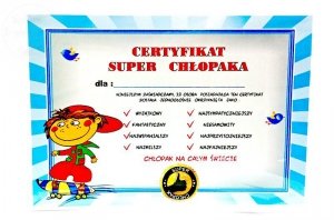 Certyfikat Super Chłopak   Deskorolka