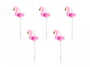 Świeczki urodzinowe Flamingi 5 szt