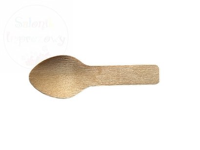 Łyżeczki drewniane do deserów 7,6 cm - 10szt
