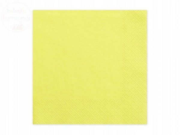 Serwetki trójwarstowe żółte 33x33 cm - 20 szt