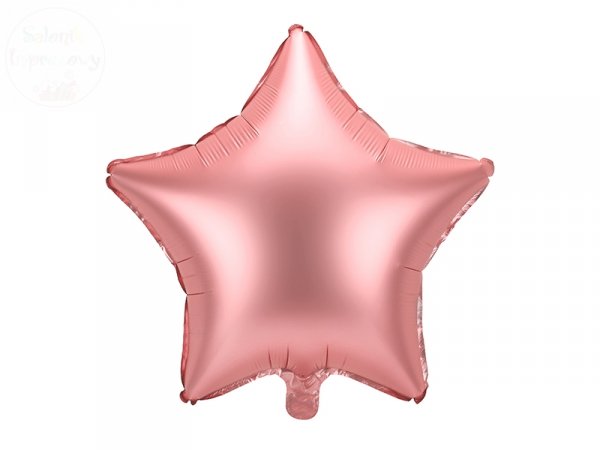 Balon foliowy Gwiazdka różowe złoto matowa 48 cm