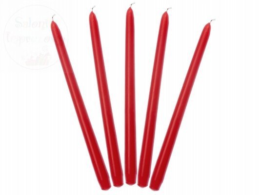 Świeca stożkowa 24 cm czerwona 1szt