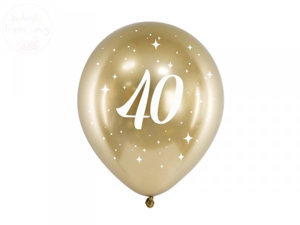 Balony Glossy złote 30 cm 40 - stka