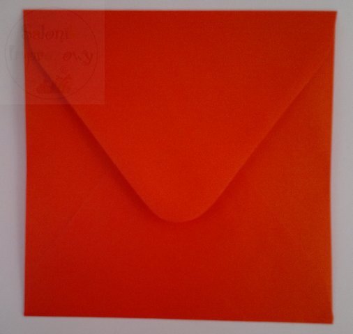 Koperta kwadrat czerwone 15,5x15,5 cm 1szt