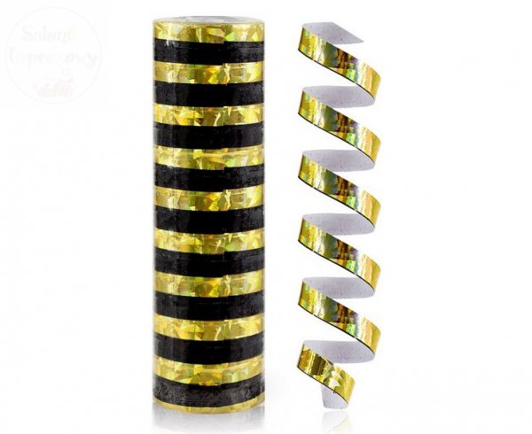 Serpentyny holograficzne złoto czarne