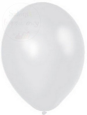 Balony 12 cali metaliczne białe 1 szt