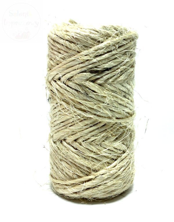 Sznurek sizalowy - kolor naturalny 50m