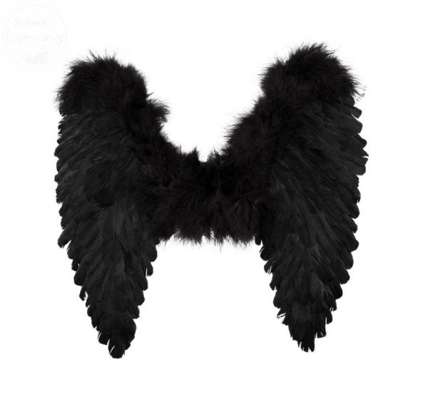 Skrzydła anioła - czarne 50x50 cm