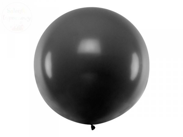 Balon 1m pastelowy czarny 1szt
