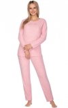 Ciepła piżama damska frotte różowa Regina 643