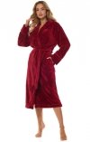 Gruby szlafrok damski L&L 2413 Camelia bordo