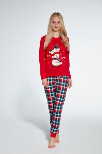 Piżama dziewczęca świąteczna Cornette 592/172 Snowman 2