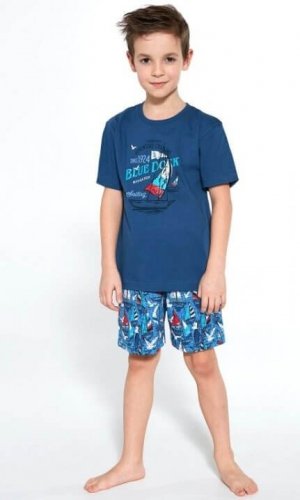 Piżama Cornette Young Boy 790/96 Blue Dock kr/r`134-164