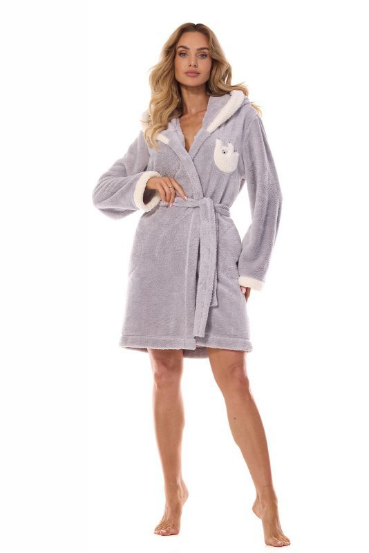 Szlafrok damski soft L&amp;L 2411 Lazy angora