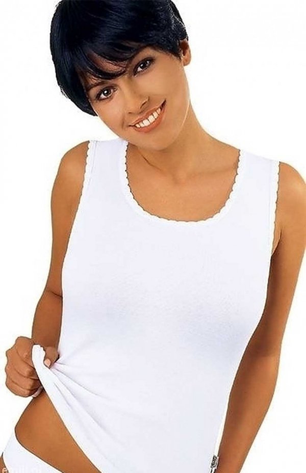 Koszulka na ramiączkach biała Emili Michele