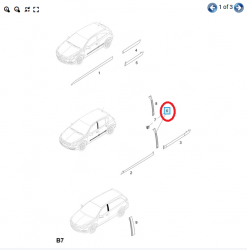 USZCZELKA LISTWA SŁUPKA ŚRODKOWEGO PRAWA OPEL ASTRA H ORYGINAŁ 13123711