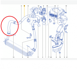 PRZEWÓD INTERCOOLERA TURBO 1.5 2.0 DCI LAGUNA III