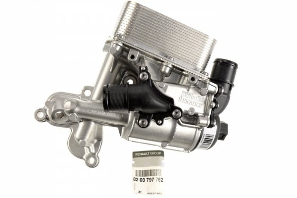 CHŁODNICA + PODSTAWA FILTRA OLEJU 2.0 DCI RENAULT LAGUNA II III VEL SATIS MEGANE II III SCENIC II III LATITUDE ESPACE IV KOLEOS TRAFIC II OPEL VIVARO NISSAN PRIMASTAR QASHQAI X-TRAIL ORYGINAŁ 8200797762