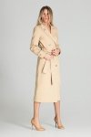Płaszcz Damski Model M698 Beige - Figl
