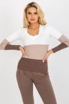 Bluzka Model RV-BZ-8431.31X White/Brown - Rue Paris